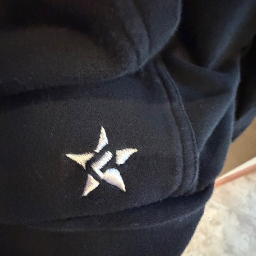 Rebel Athletics Raiders Rhinestone Embellished Black Hoodie, Size Large - Picture 8 of 14